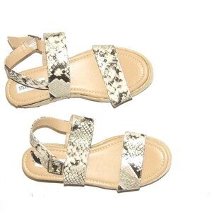 Steve Madden- Snake skin Sling Back  Wedge Heel sandals Size 8